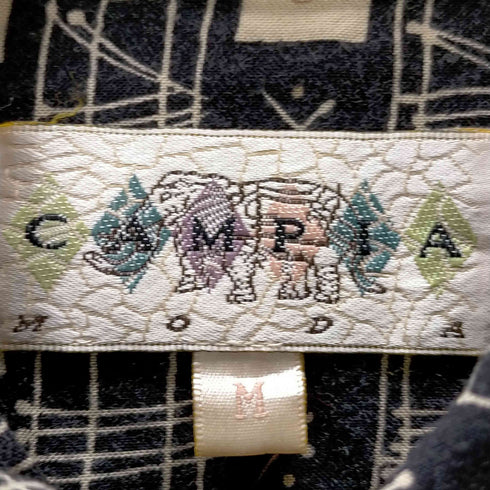 カンピア モダ CAMPIA MODA レーヨン 総柄 半袖シャツ メンズ import:M