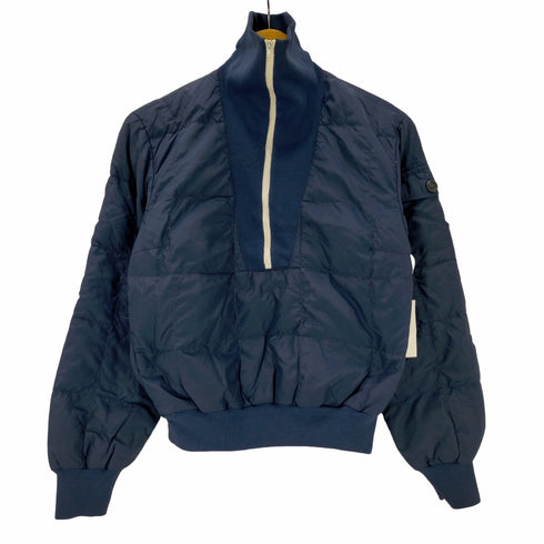 エディーバウアー Eddie Bauer 80S 黒タグ SKELL&LINING KNIT GOOSE DOWN キルティング ハーフジップ プルオーバー ジャケット メンズ import:S
