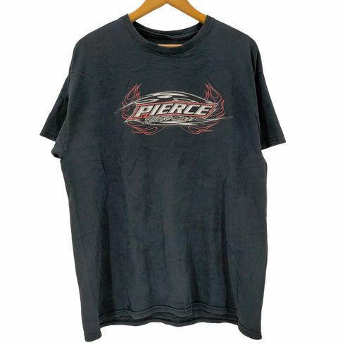 PIERCE 両面プリント クルーネック半袖Tシャツ メンズ