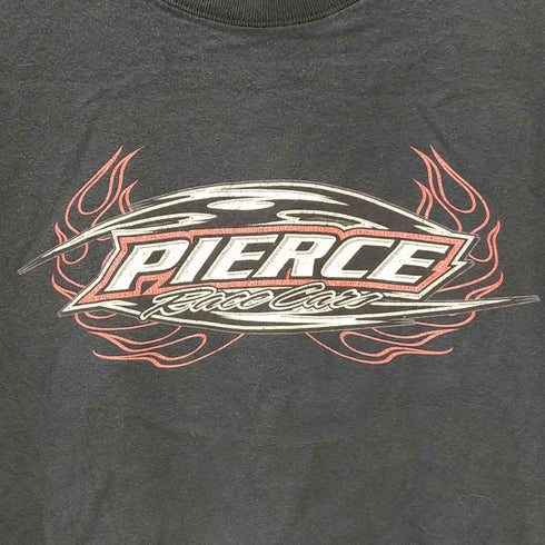 PIERCE 両面プリント クルーネック半袖Tシャツ メンズ
