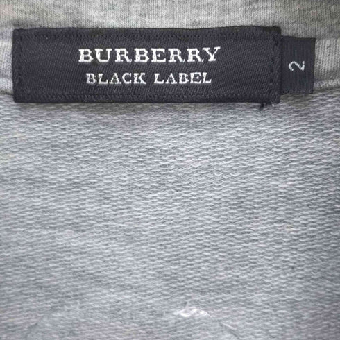 バーバリーブラックレーベル BURBERRY BLACK LABEL ロゴ刺繍 サイドライン ジップアップ スウェット トラックジャケット メンズ 2