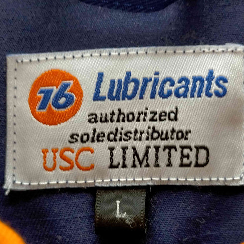 ルブリカンツ Lubricants 76 USC LIMITED ワッペンデザイン ジップアップ レーシング 半袖シャツ メンズ import:L