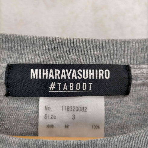 ミハラヤスヒロ MIHARA YASUHIRO TABOOT ボックスロゴTシャツ メンズ JPN:3