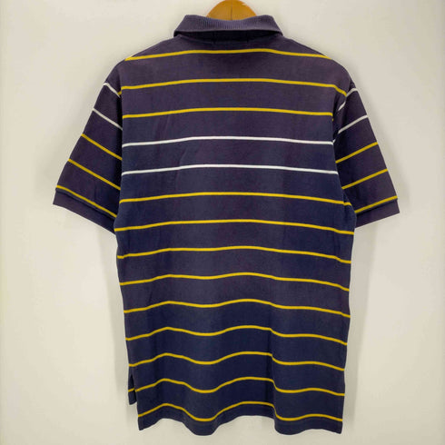 ポロスポーツラルフローレン POLO SPORT RALPH LAUREN 90S ロゴ刺繍 ボーダー柄 半袖ポロシャツ メンズ import:L