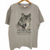 Smithsonian Institution 狼 アニマルデザイン クルーネック半袖Tシャツ メンズ import:XL