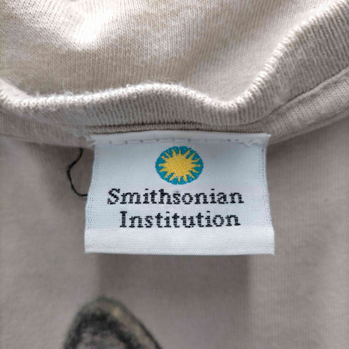 Smithsonian Institution 狼 アニマルデザイン クルーネック半袖Tシャツ メンズ import:XL