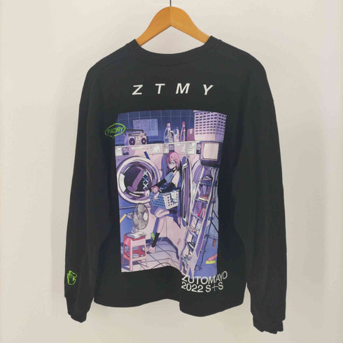バンド プリント ロングスリーブ Tシャツ レディース JPN:L