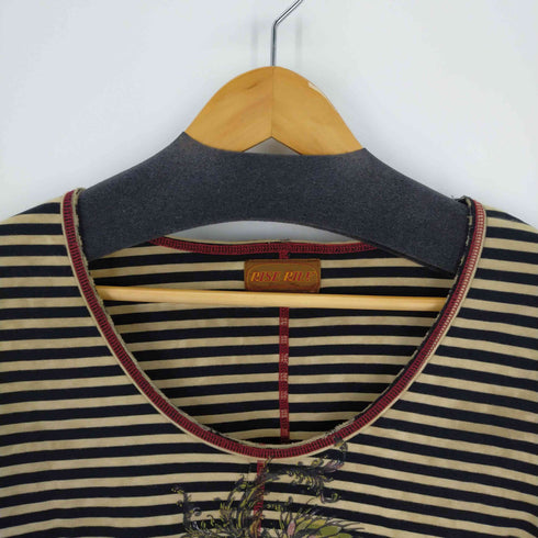 ライズリリー RISE RILY ボーダーTEE スカル Y2K メンズ import:M