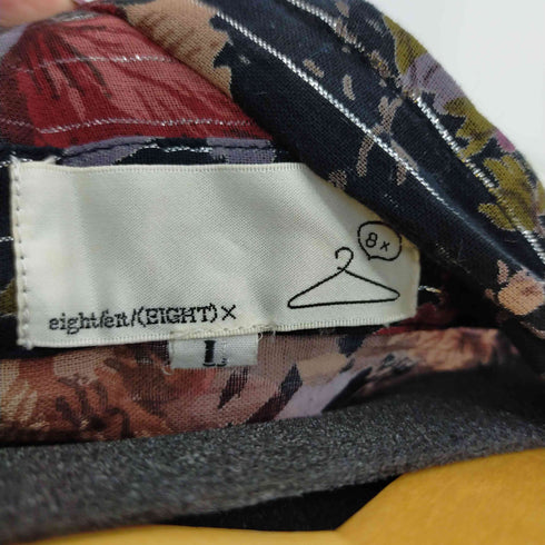 エイト eight フラワーデザイン ストライプシアーシャツ メンズ import:L