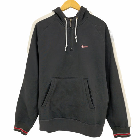 ナイキ NIKE 90s 銀タグ スウォッシュ刺繍 ハーフジップパーカー メンズ import:L