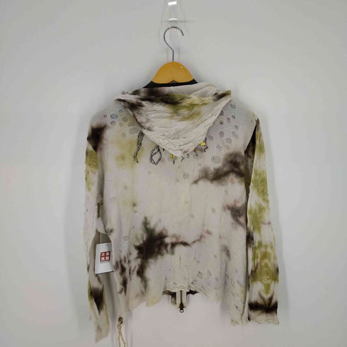 JEALOUSY ブリーチ加工 ダメージジップパーカー メンズ import:M