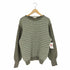 英国製 PURE BRITISH WOOL 柄切替 ウール クルーネックニット メンズ