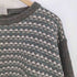 英国製 PURE BRITISH WOOL 柄切替 ウール クルーネックニット メンズ