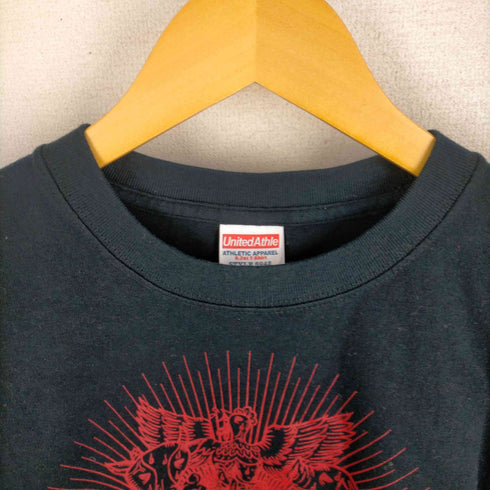 ユナイテッドアスレ UNITED ATHLE BAND TEE 両面プリント クルーネックTシャツ メンズ import:M