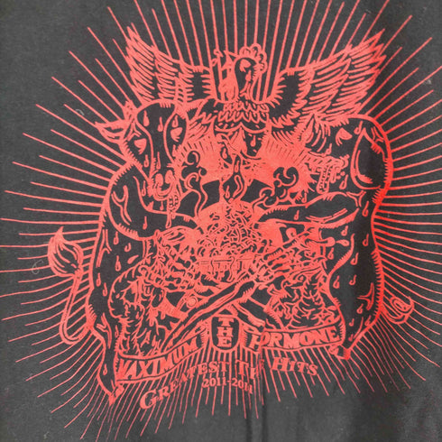 ユナイテッドアスレ UNITED ATHLE BAND TEE 両面プリント クルーネックTシャツ メンズ import:M