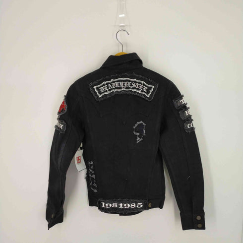 TOKYO RUSH ワッペンデザイン ダメージデニムジャケット メンズ import:M