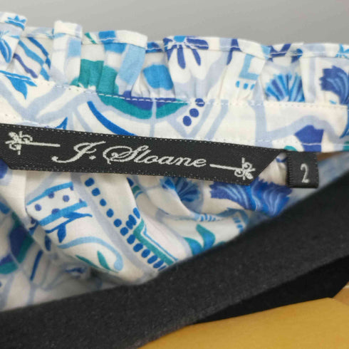 ジェイスローアン J.Sloane 花総柄ギャザー L/S ブラウス レディース JPN:M
