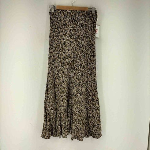 ザラ ZARA 総柄プリントミディスカート レディース S