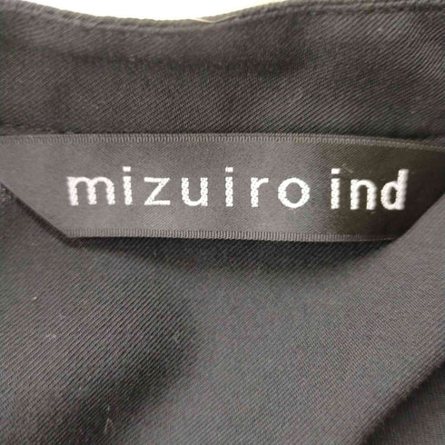 ミズイロインド mizuiro ind バンドカラーシャツワンピース レディース