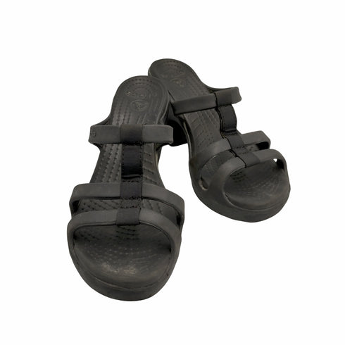 クロックス crocs ヒール サンダル レディース