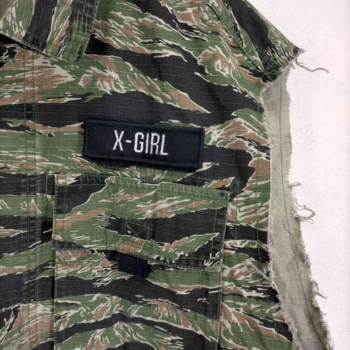 エックスガール X-girl 23AW MILITARY SLEEVELESS SHIRT レディース JPN:S