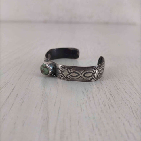 ナバホ NAVAJO ターコイズ スタンプワークバングル メンズ