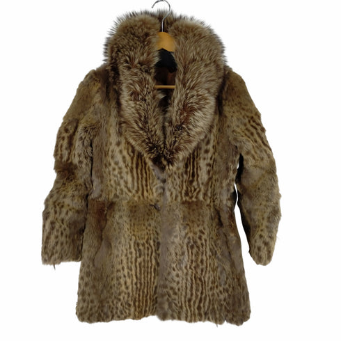 Moon Bat Fur レオパードキャット ファーコート レディース