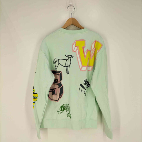 ザラ ZARA TEXTURED PRINT SWEATSHIRT テクスチャードプリント クルーネックスウェット メンズ import:M