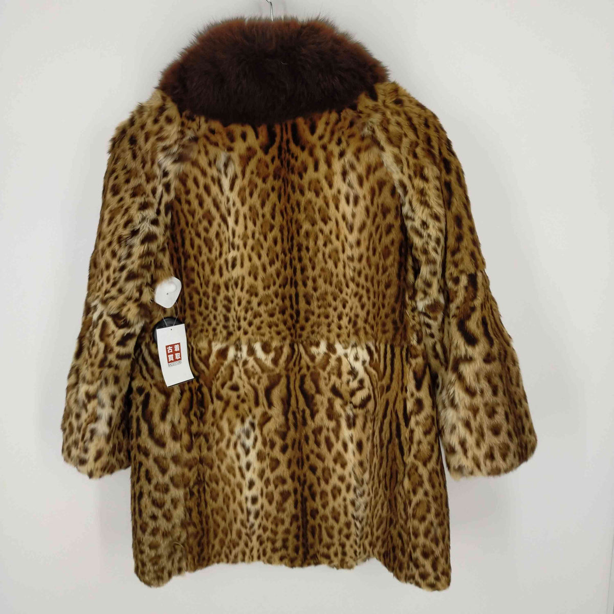本毛皮 レオパードファーショールカラーコート メンズ – ブランド古着