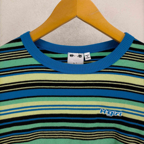 エックスガール X-girl 23SS STRIPED RINGER S/S TEE レディース JPN:S