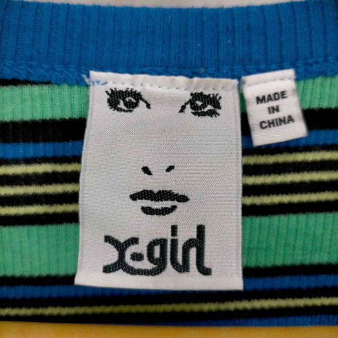 エックスガール X-girl 23SS STRIPED RINGER S/S TEE レディース JPN:S