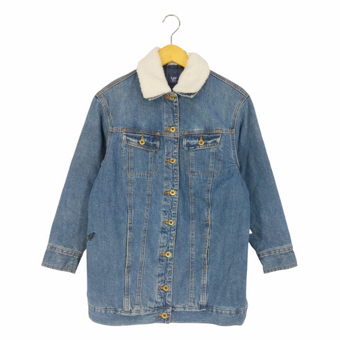 リー Lee 101+ 取り外し可能襟ボア 裏キルティング 刺繍デザイン デニムジャケット レディース import:XS