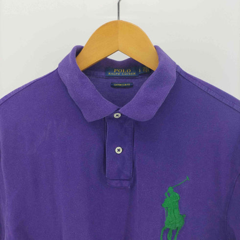 ポロラルフローレン POLO RALPH LAUREN CUCTOM SLIM FIT ビッグポニーナンバリングポロシャツ メンズ import:L