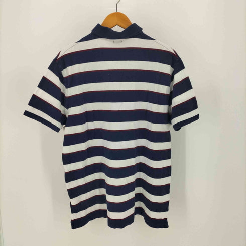 ポロラルフローレン POLO RALPH LAUREN CUSTOM SLIM FIT ボーダー柄スモールポニーポロシャツ メンズ import:XL