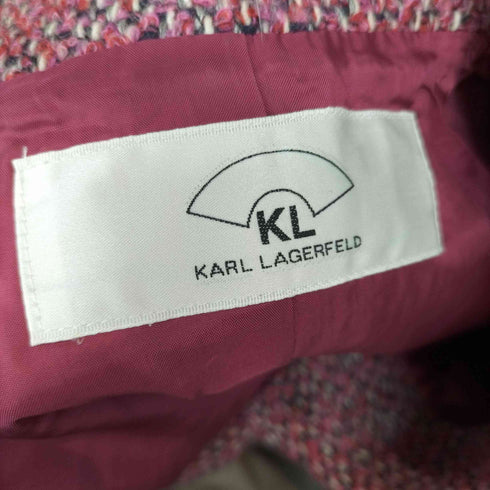 カールラガーフェルド KARLLAGERFELD ウールネップ ツイード4Bテーラードジャケット レディース