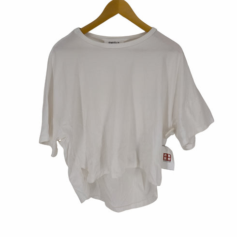 エンフォルド ENFOLD サイドスリットバックアシンメトリークルーネックTシャツ レディース JPN:38