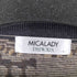 ミカレディ MICALADY PAPIORA 金ボタン ノーカラージャガード ウールカーディガン レディース JPN:L