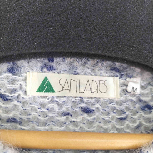 SANLADIES 90s ウールアクリル モヘアライク ノーカラーカーディガン レディース JPN:M