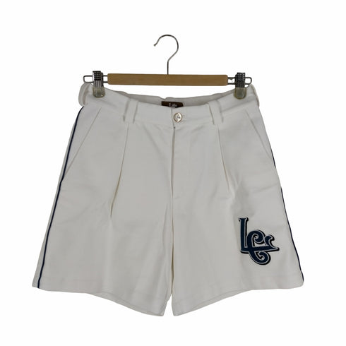 LATE CHECKOUT WHITE LC BASEBALL SHORTS テーパードショートパンツ メンズ 40