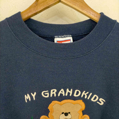 ヘインズ Hanes クマ刺繍 クルーネックスウェット レディース import:XL