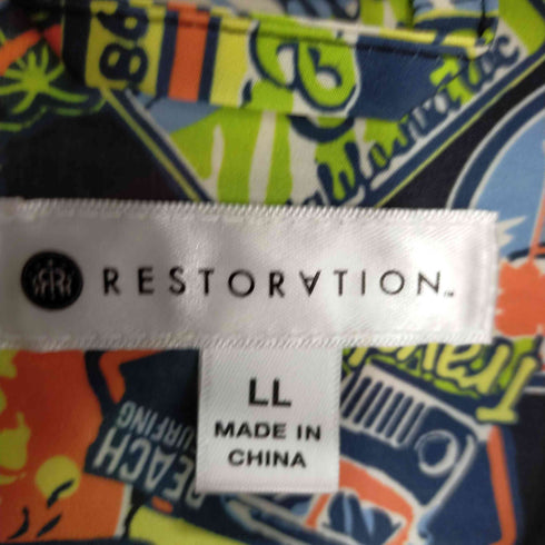 レストレーション RESTORATION ハワイアン総柄シャツ メンズ JPN:XL