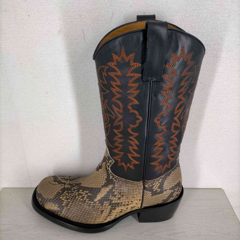 ドリスヴァンノッテン DRIES VAN NOTEN パイソン柄 ウエスタンブーツ メンズ EUR:43