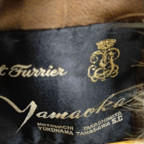 yamaoka レオパードキャット ファーコート メンズ
