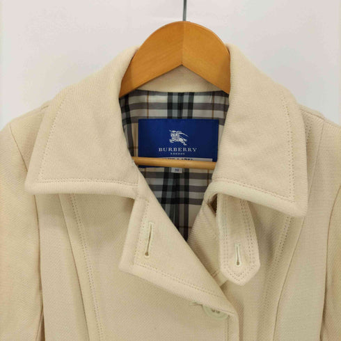 バーバリーブラックレーベル BURBERRY BLACK LABEL ノバチェック ベルト付き ウール トレンチ ショート コート レディース JPN:38
