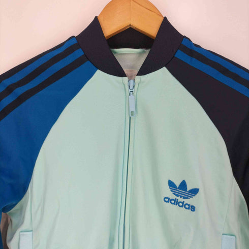 アディダスオリジナルス adidas Originals 00s 万国旗タグ トレフォイルロゴ刺繍 切替デザイン トラックジャケット レディース import:M