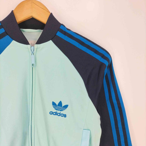 アディダスオリジナルス adidas Originals 00s 万国旗タグ トレフォイルロゴ刺繍 切替デザイン トラックジャケット レディース import:M