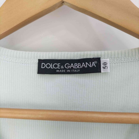 ドルチェアンドガッバーナ DOLCE&GABBANA イタリア製 バックプリント コットンピケ タンクトップ レディース 50