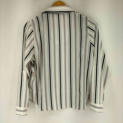 トナル TONAL スキッパーブラウス ストライプ レディース