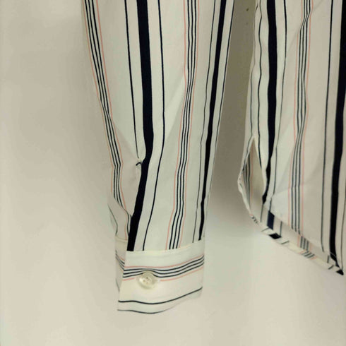 トナル TONAL スキッパーブラウス ストライプ レディース