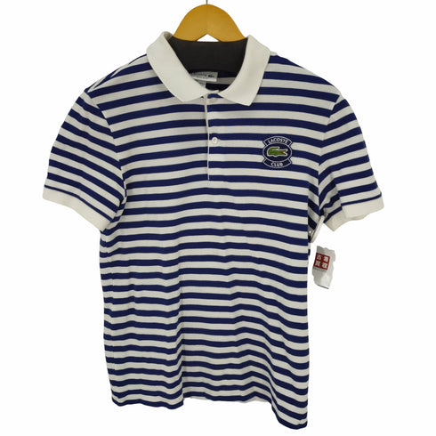 ラコステ LACOSTE REGULAR FIT ワッペンボーダーS/Sポロシャツ レディース JPN:M